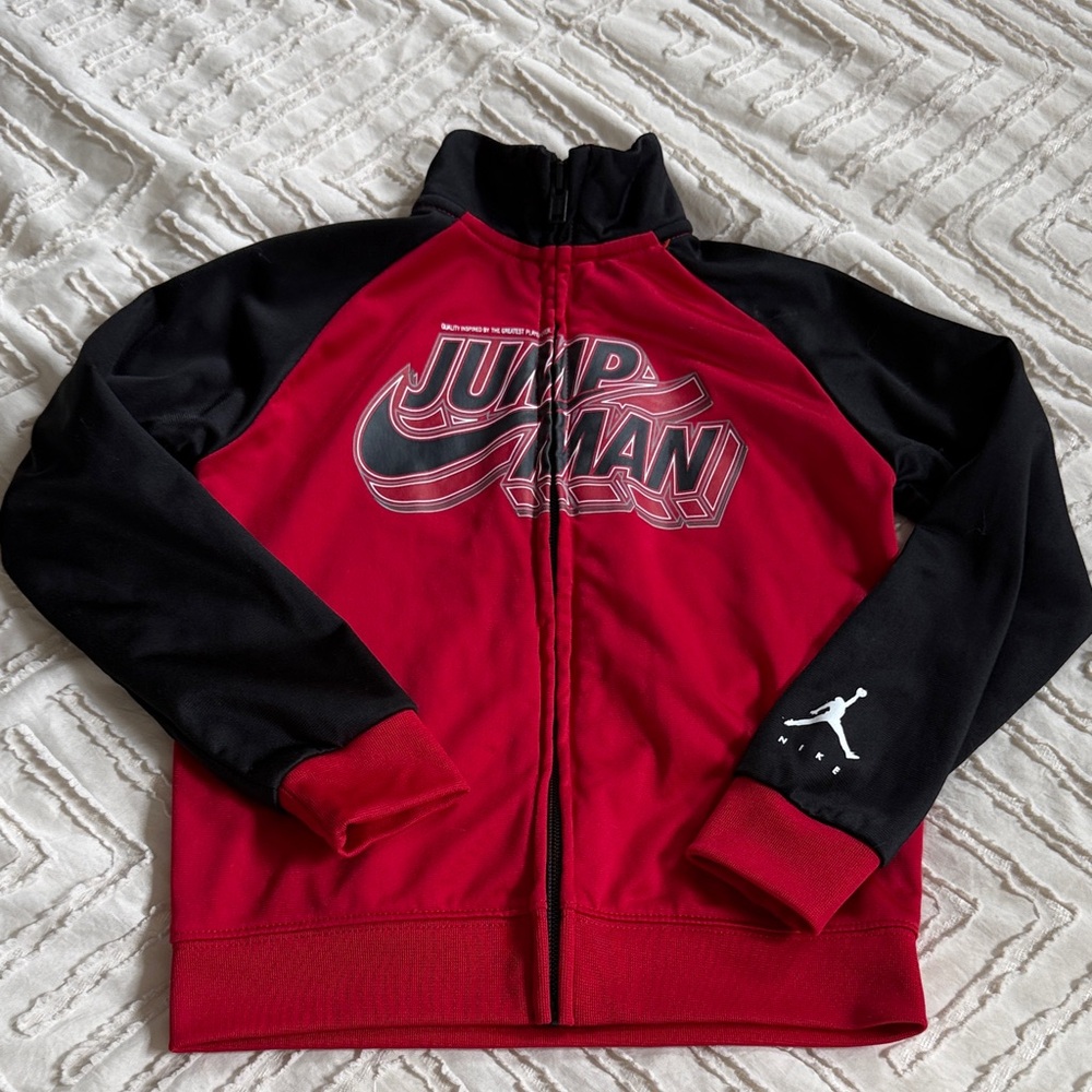 Jordan Red and Black 'Jumpman' Zip Sweatshirt